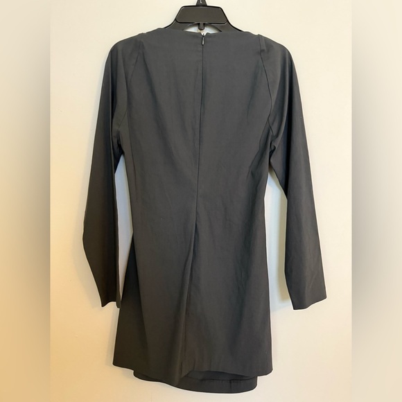 Zara Womens Mini Dress Squared Neckline Gray Long Sleeve Size Body Con 2XL NEW - Picture 7 of 8